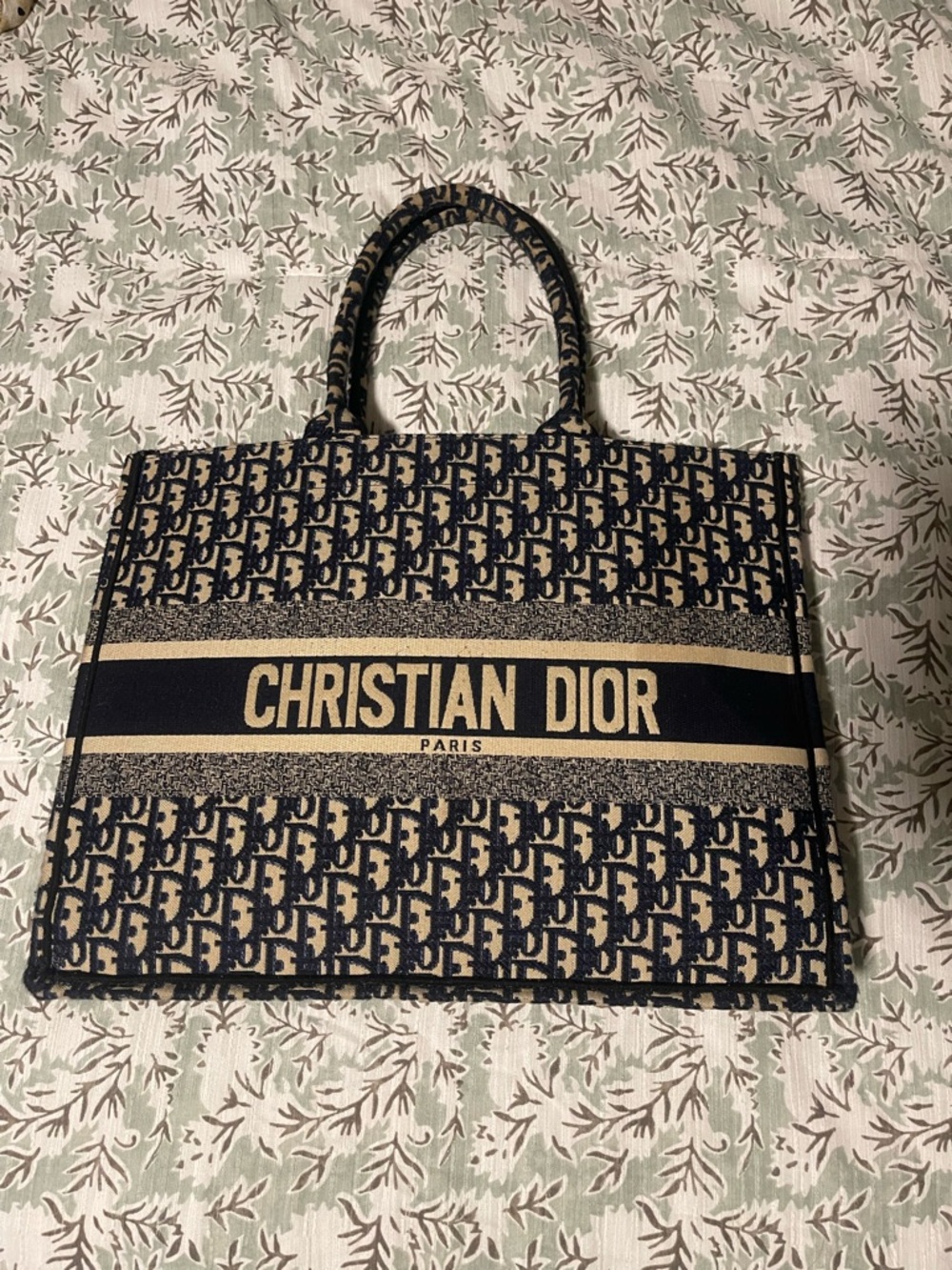Navy and Beige Tote